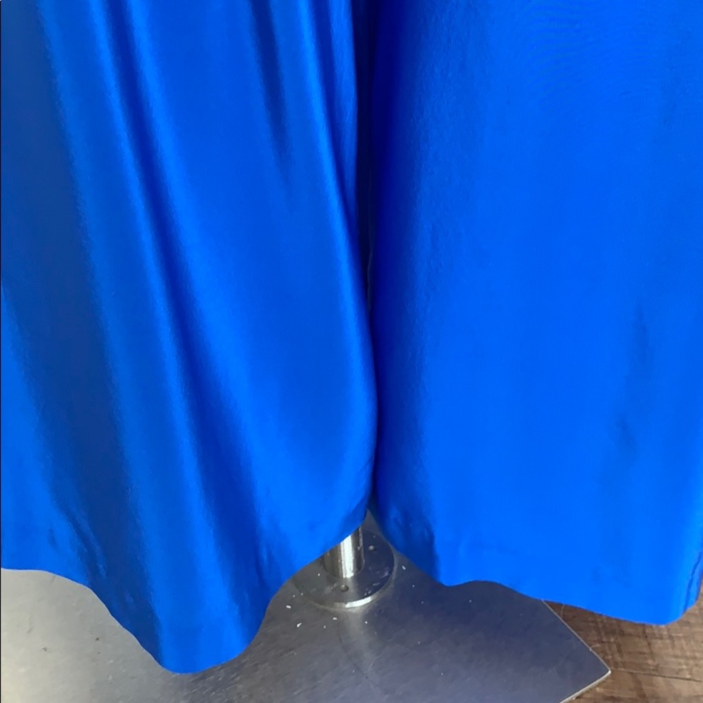 Amanda Uprichard Blue Wide Leg Pant 100% Silk L - Picture 8 of 12